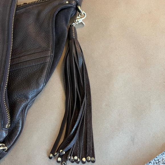 Botkier Chrystie Brown Genuine Leather Double Compartment Pockets Hobo Bag - Picture 10 of 12